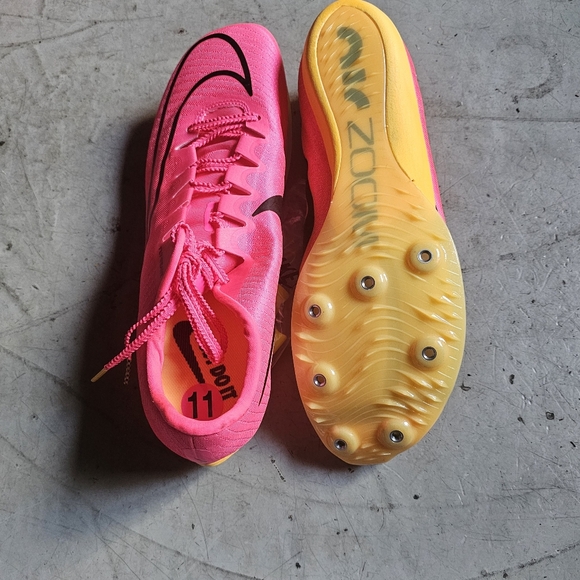 Nike Air Zoom Maxfly "Hyper Pink/Laser Orange/Pink Blast/Black" Spikes...Size 11 - Picture 5 of 6